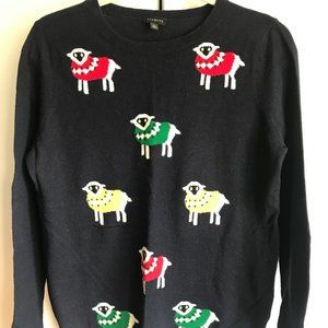 Talbots sweater with lambs in sweaters